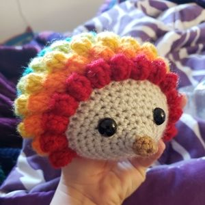 Crochet Rainbow Hedgehog